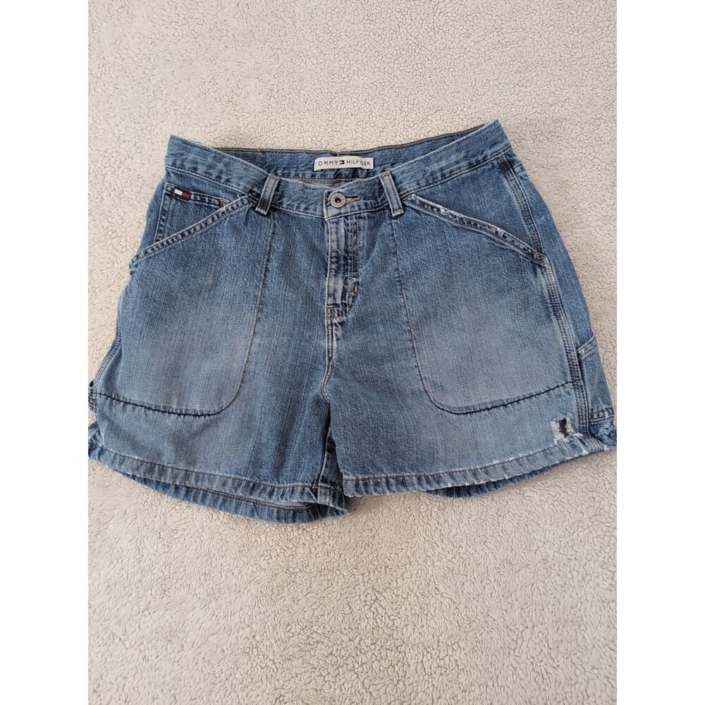 Tommy Hilfiger Womens Shorts Fit 32" X 4")  Distressed Carpenter Hippie Inspired